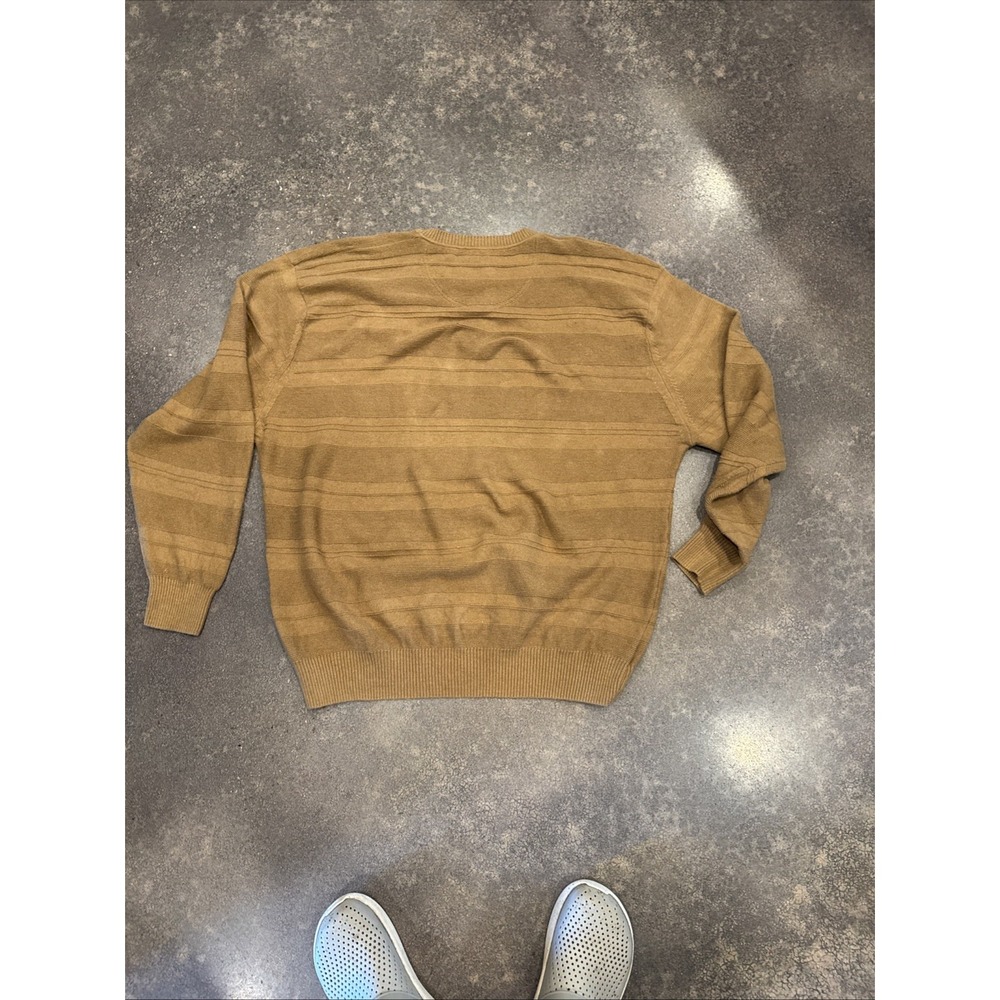 Vintage Ben Hogan Men's Sweater V-Neck Long Sleeve Brown XL - Picture 5 of 5